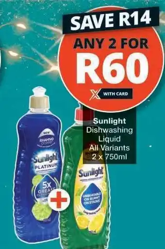 Checkers Sunlight Dishwashing Liquid offer