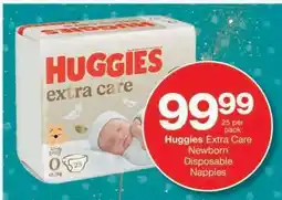 Checkers Huggies Extra Care Newborn Disposable Nappies offer