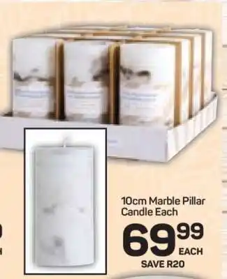 Pick n Pay Hypermarket 10cm Marble Pillar Candle offer