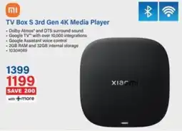 Incredible Connection Xiaomi TV Box S 3rd Gen 4K Media Player offer