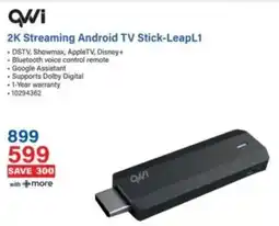 Incredible Connection QVWI 2K Streaming Android TV Stick-LeapL1 offer