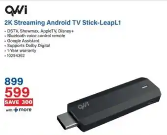Incredible Connection QVWI 2K Streaming Android TV Stick-LeapL1 offer
