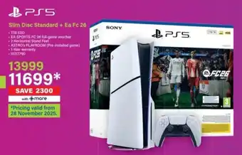 Incredible Connection PS5 Slim Disc Standard + Ea Fc 26 offer