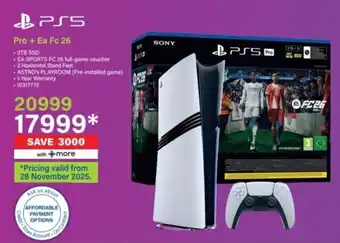 Incredible Connection PS5 Pro + Ea Fc 26 offer