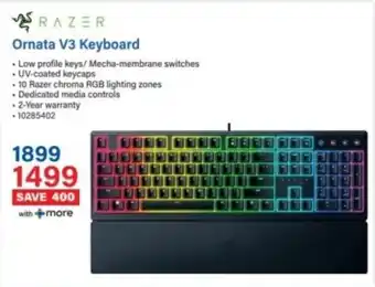 Incredible Connection RAZER Ornata V3 Keyboard offer