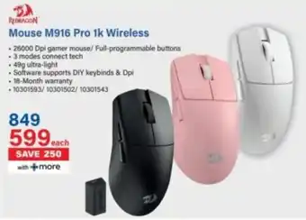 Incredible Connection REDRAGON Mouse M916 Pro 1k Wireless offer