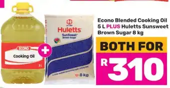 Game Econo Blended Cooking Oil 5L PLUS Huletts Sunsweet Brown Sugar 8kg offer
