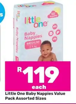 Game Little One Baby Nappies Value Pack Assorted Sizes offer