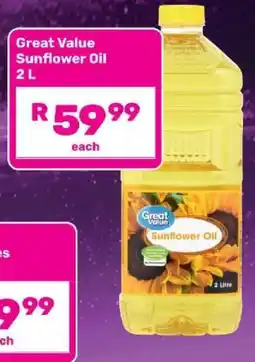 Game Great Value Sunflower Oil 2 L offer