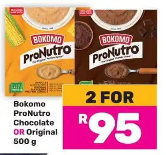 Game Bokomo ProNutro Chocolate OR Original 500 g offer