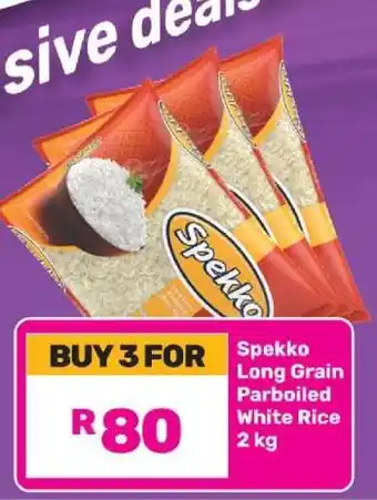 Game Spekko Long Grain Parboiled White Rice 2 kg offer