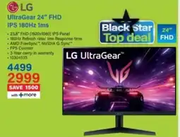 Incredible Connection LG UltraGear 24" FHD IPS 180Hz 1ms offer