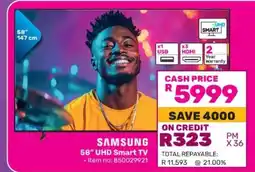 Game Samsung 58 UHD Smart TV offer