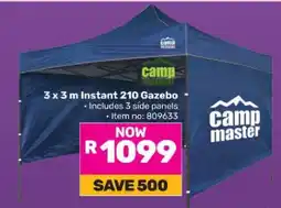 Game Camp Master 3 x 3 m Instant 210 Gazebo offer