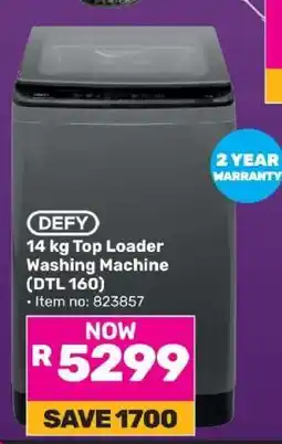 Game Defy 14 kg Top Loader Washing Machine (DTL 160) offer