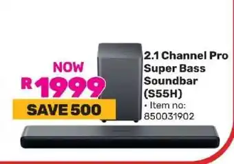 Game 2.1 Channel Pro Super Bass Soundbar (S55H) offer