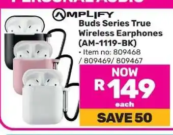 Game Amplify Buds Series True Wireless Earphones (AM-1119-BK) offer