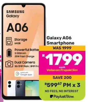Game Samsung Galaxy A06 Smartphone offer