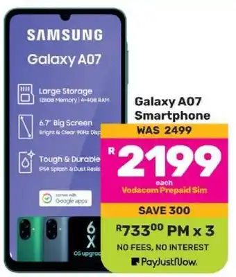 Game Galaxy A07 Smartphone offer