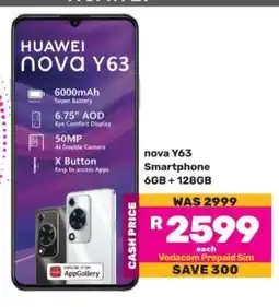 Game nova Y63 Smartphone 6GB + 128GB offer