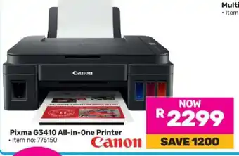 Game Pixma G3410 All-in-One Printer offer