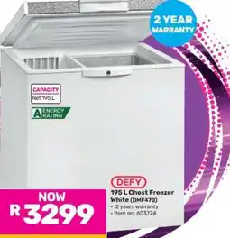 Game DEFY 195 L Chest Freezer White (DMF470) offer