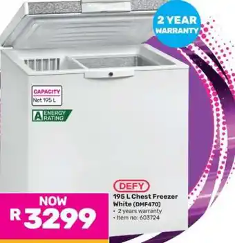 Game DEFY 195 L Chest Freezer White (DMF470) offer