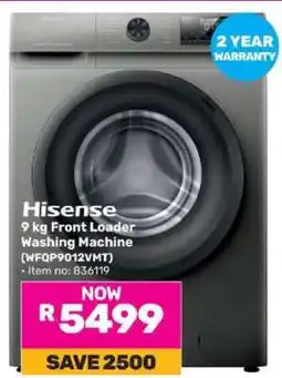 Game Hisense 9 kg Front Loader Washing Machine offer