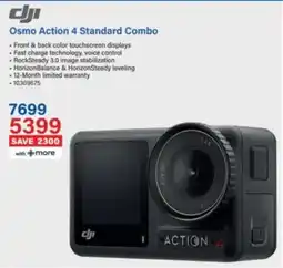 Incredible Connection Dji Osmo Action 4 Standard Combo offer
