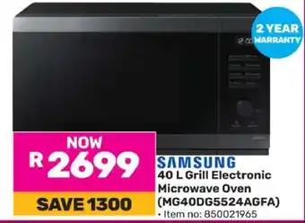 Game Samsung 40 L Grill Electronic Microwave Oven offer