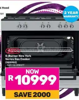 Game 5-Burner New York Series Gas Cooker (DGS902) offer