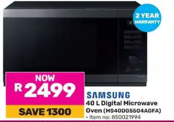 Game Samsung 40 L Digital Microwave Oven offer