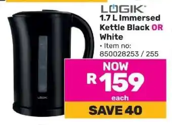 Game LOGIK 1.7 L Immersed Kettle Black OR White offer