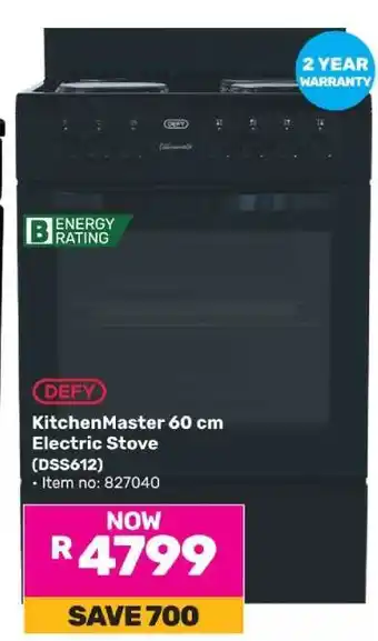Game DEFY KitchenMaster 60 cm Electric Stove (DSS612) offer