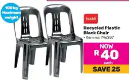Game Recycled Plastic Black Chair offer