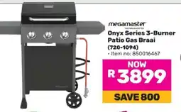 Game Megamaster Onyx Series 3-Burner Patio Gas Braai offer