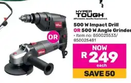 Game 500 W Impact Drill OR 500 W Angle Grinder offer