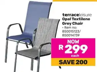 Game terrace leisure Opal Textilene Grey Chair offer