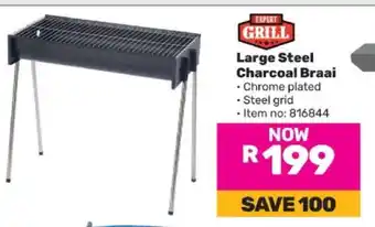 Game Large Steel Charcoal Braai offer