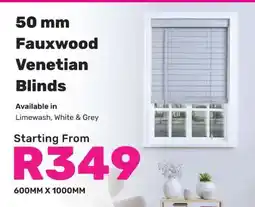 Game 50 mm Fauxwood Venetian Blinds offer