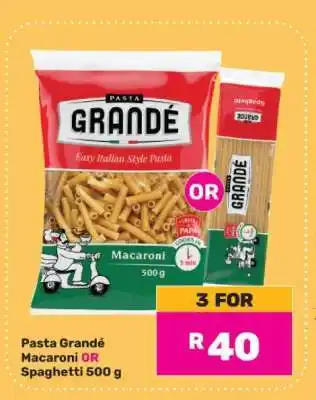 Game Pasta Grandé Macaroni OR Spaghetti 500 g offer