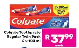 Game Colgate Toothpaste Regular Twin Pack offer