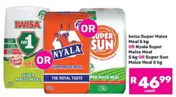 Game Iwisa Super Maize Meal 5 kg OR Nyala Super Maize Meal 5 kg OR Super Sun Maize Meal 5 kg offer