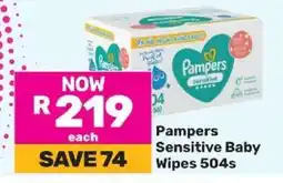 Game Pampers Sensitive Baby Wipes 504s offer