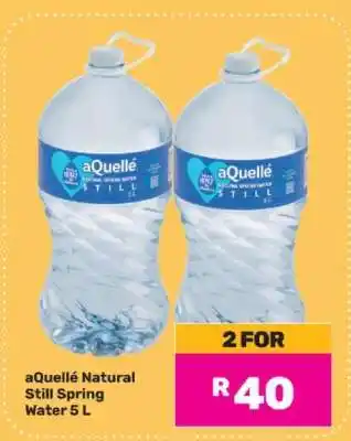Game aQuellé Natural Still Spring Water 5 L offer