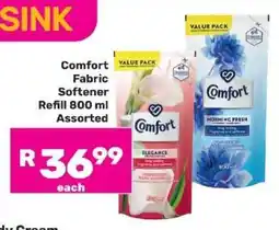 Game Comfort Fabric Softener Refill 800 ml Assorted offer