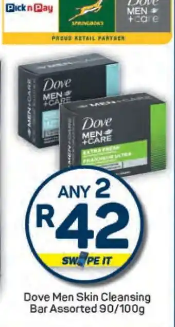 Pick n Pay Dove Men Skin Cleansing Bar Assorted 90/100g offer