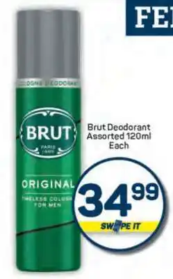 Pick n Pay Brut Deodorant Assorted 120ml Each offer