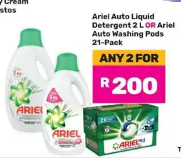 Game Ariel Auto Liquid Detergent 2 L OR Ariel Auto Washing Pods 21-Pack offer