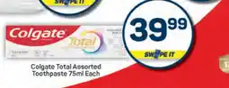 Pick n Pay Colgate Total Assorted Toothpaste 75ml Each offer